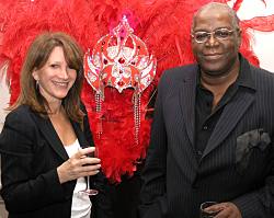 With Mike Phillips at the launch of Black History Month. Photo: Henry Jacobs