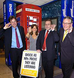 I took a hearing test with fellow MPs Nick Clegg and Mark Hunter and Lib Dem peer, Tim Clement-Jones