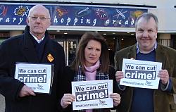 Lynne Featherstone MP with Nigel Scott and Cllr Ron Aitken