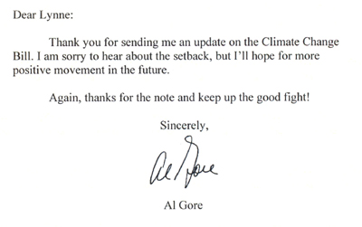 Letter from Al Gore