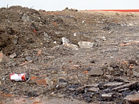 The hospital site after demolition work started