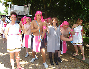 Lynne Featherstone at Hornsey Carnival, judging the costumes
