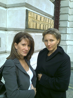 Lynne Featherstone with Marina Litvinenko