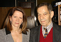 Holocaust survivor Rudi Openheimer with Lynne Featherstone MP