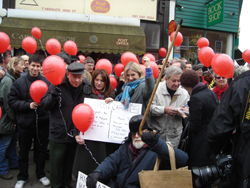 Lynne Featherstone, Victoria Wood and others protesting to save Highgate Village Post Office