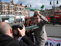 Lynne Featherstone and local members of Friends of the Earth