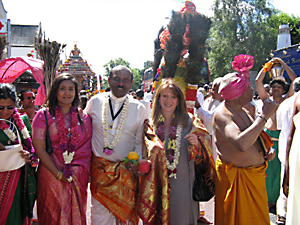 Lynne Featherstone at the Murugan Temple Chariot Festival