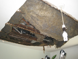 Collapsed ceiling