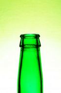 Green glass bottle