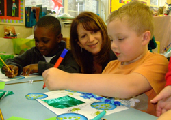 Lynne Featherstone at Highgate Primary School