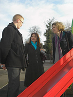 Lynne Featherstone at Alexandra Palace Park playground
