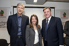 Arsene Wenger, Lynne Featherstone and Ed Balls at Treehouse