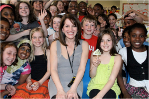 Lynne Featherstone visiting Highgate Primary Year 6