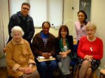 Lynne Featherstone with Haringey Phoenix members and staff from Dukes Avenue Practice