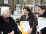 Lynne Featherstone and Katherine Reece surveying a local resident in Stroud Green about her access to GPs Lynne Featherstone and Katherine Reece surveying a local resident in Stroud Green about her access to GPs