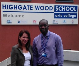 Lynne Featherstone with the head teacher of Highgate Wood School, one of the schools she visited over the summer to find out how the Pupil Premium funding is being spent
