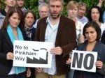Lynne Featherstone, Richard Wilson and other Pinkham Way campaigners
