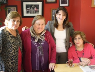 Lynne Featherstone MP with women at the turkish cypriot women's project