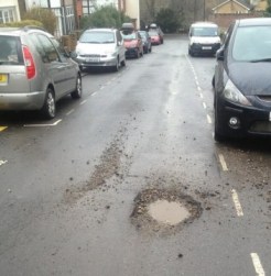 Current pothole on Lightfoot Road