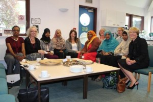 Lynne Featherstone MP, and DFID minister) with staff and parents from St Werburgh’s Primary School