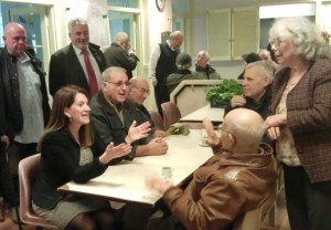 Lynne Featherstone MP talking with Cypriot Community Centre users.