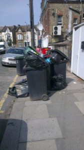 Uncollected rubbish on Lymington Road - summer 2013