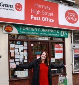 Lynne Featherstone MP at Hornsey Post Office