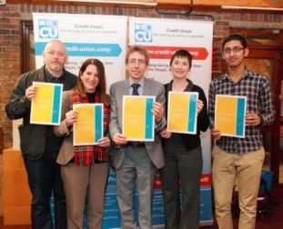 Islington Lib Dem councillor Terry Stacey, Lynne Featherstone MP, Libdem London Assembly members Stephen Knight and Caroline Pidgeon, and Lib Dem local election candidate Tahmid Chowdhury at the report launch.  Photographer John Russell (gallery http://johnrussell.zenfolio.com/p770781535/h17b1561f#h17b1561f)