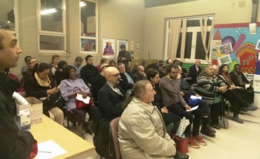 the audience at Lynne Featherstone MP's public meeting on the Noel Park estate