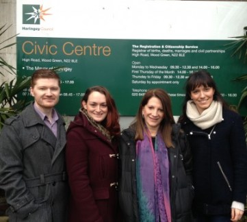 the Woodside Liberal Democrat team, Kirsty Allan, Roxy Squire, Lynne Featherstone and Craig Brown