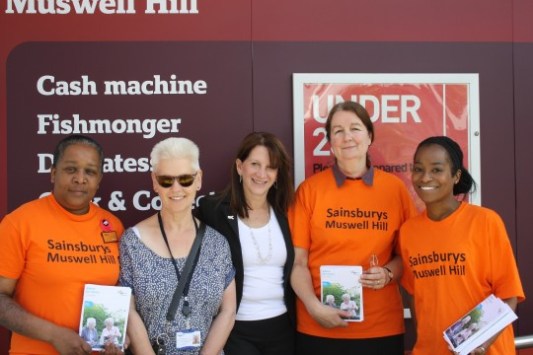 Lynne Featherstone MP with Sainsburys staff