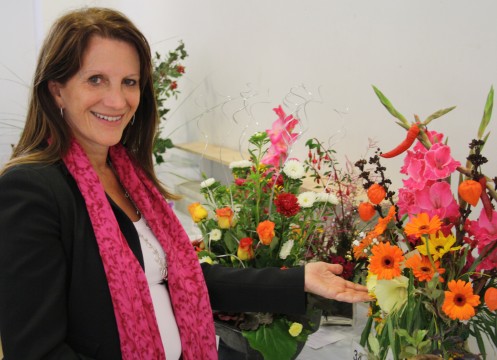 Lynne Featherstone MP with some prize winning flowers