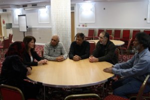 Lynne Featherstone MP discusses issues of extremism, hate crime and unity with members of the Mosque congregation.